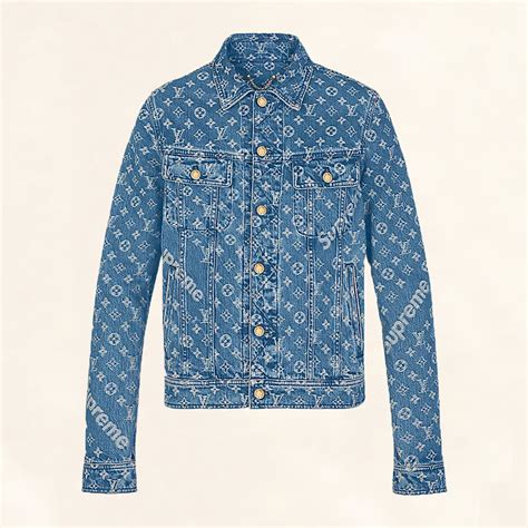 louis vuitton supreme monogram denim jacket